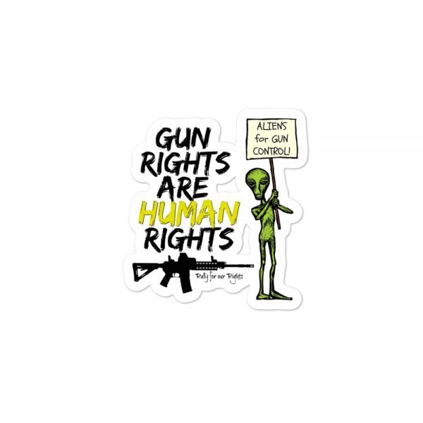 Aliens For Gun Control STICKER