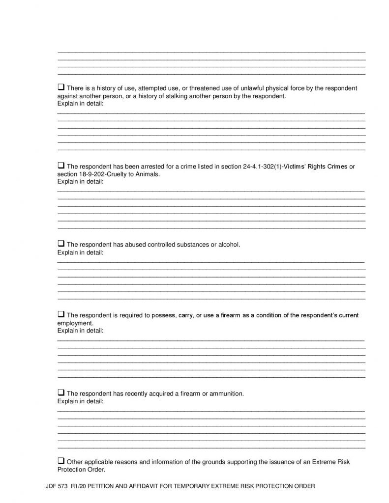 Red Flag Resource Center Colorado ERPO Extreme Risk Protection Order