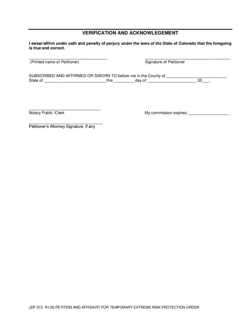 Red Flag Resource Center Colorado ERPO Extreme Risk Protection Order