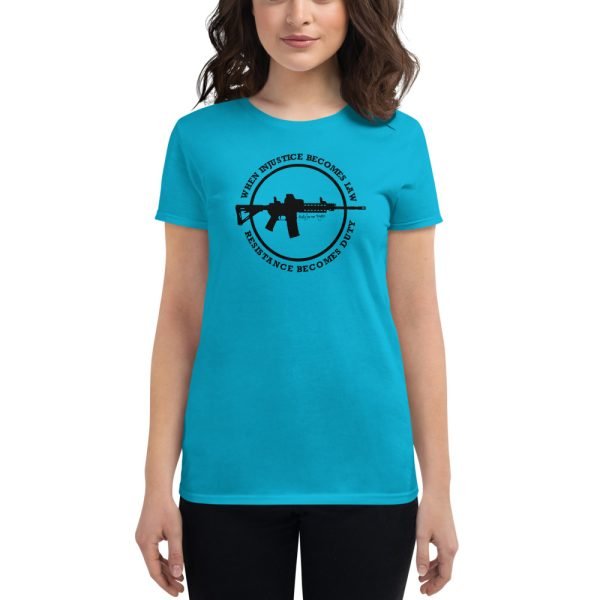 When Resistance Becomes Law Women's Fit Tee - LIGHT - Image 2